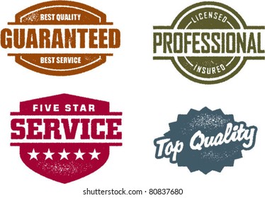 Professional Service Vintage Style Stamps