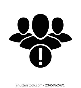 Professional services icon with exclamation mark. Professional services icon and alert, error, alarm, danger symbol. Vector icon