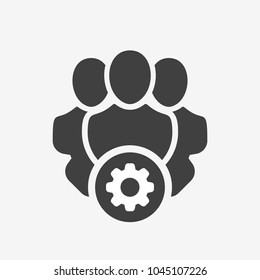 Professional Services Icon With Settings Sign. Professional Services Icon And Customize, Setup, Manage, Process Symbol. Icon, Professional, Manager, Customize, Vector, Business, Businessmen, Cog, Coll