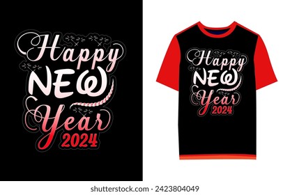 I am a professional and sharp minded graphic designer. Graphic design is my favorite profession. My design is always up-to-date. This is a happy new year 2024 t-shirt design.