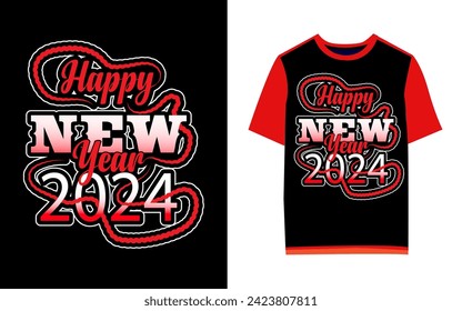 I am a professional and sharp minded graphic designer. Graphic design is my favorite profession. My design is always up-to-date. This is a happy new year 2024 t-shirt design.