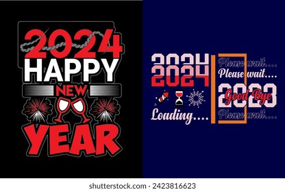 I am a professional and sharp minded graphic designer. Graphic design is my favorite profession. My design is always up-to-date. This is a happy new year 2024 t-shirt design.