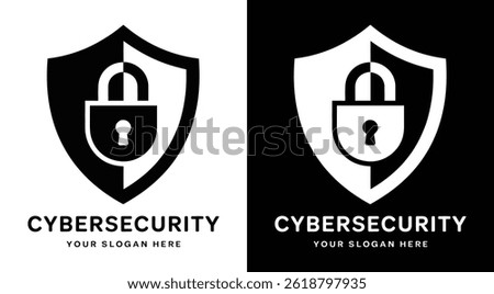 Professional shield and lock logo for cybersecurity firms representing impenetrable defense strategies and threat prevention