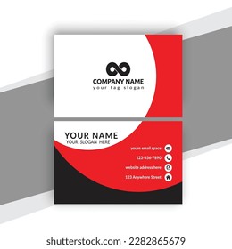 Tarjeta profesional simple creativa moderna