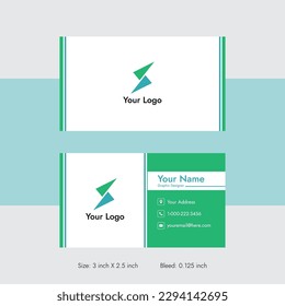 Professional simple flat business card