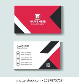 Professional simple identity card, personal visiting card, vector illustration, creative modern clean corporate double-sided business card template, and modern business card design