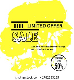 professional Simple modern Sale social media banner promotion template to promote and marketing your product, market, shop, online store, brand, and business with trendy minimalist concept.