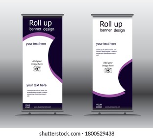 PROFESSIONAL AND SIMPLE ROLL UP BANNER DESIGN VECTOR TEMPLATE EASY TO EDIT
