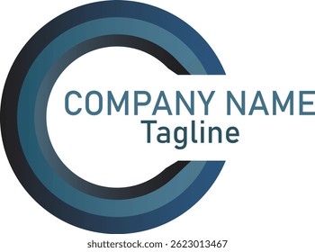 Professional simple round logo design template