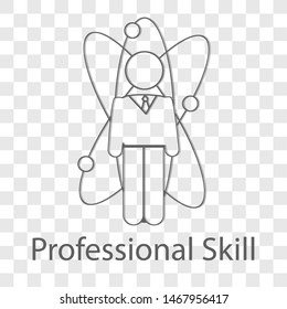 Professional skill icon on transparency background. Vector illustration.