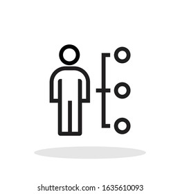 Professional skills icon in flat style. Skills symbol for your web site design, logo, app, UI Vector EPS 10.