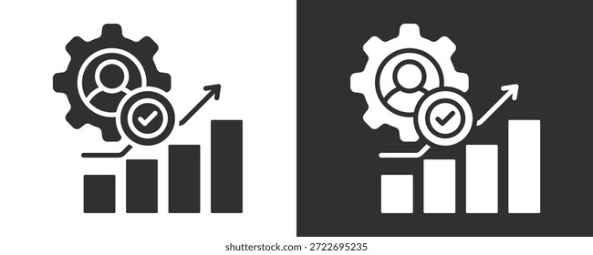 Conjunto De Iconos De Habilidades De Profesional Colección De Vector Aislado En Blanco Y Negro