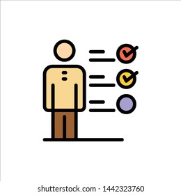 Professional Skills, Skills, Jobs kills, Professional Ability  Flat Color Icon. Vector icon banner Template