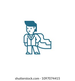 Professional skills linear icon concept. Professional skills line vector sign, symbol, illustration.