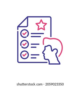 Professional skills vector 2 colour icon style illustration. EPS 10 file