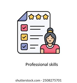 Professional skills vector filled outline Icon Design illustration. Graphic Design Symbol on White background EPS 10 File