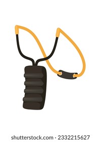 Professional slingshot with plastic handle vector illustration isolated on white background