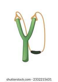 Professional slingshot with plastic handle vector illustration isolated on white background