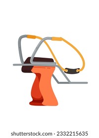 Professional slingshot with plastic handle vector illustration isolated on white background