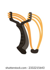 Professional slingshot with plastic handle vector illustration isolated on white background