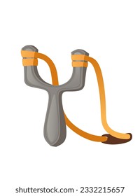 Professional slingshot with plastic handle vector illustration isolated on white background