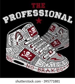 the professional sneakers graphic design