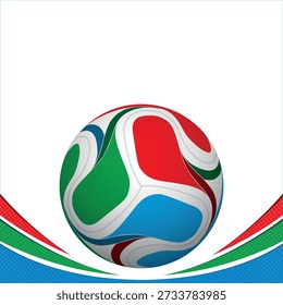 Professional Soccer Ball on background Illustration for Global Tournament