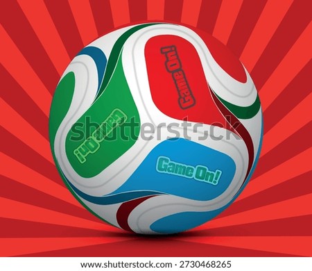Professional Soccer Ball on background Illustration for Global Tournament