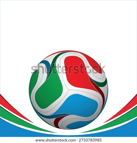 Professional Soccer Ball on background Illustration for Global Tournament