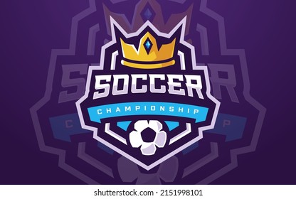 Professional Soccer Club Logo Template Crown Stock Vector (Royalty Free ...