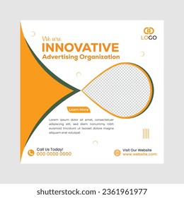 Professional social media post design template for business