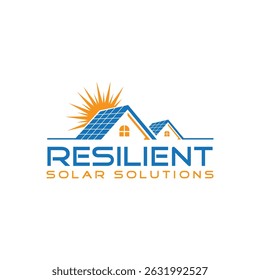 Professional solar solution logo featuring sun rays and tech elements, symbolizing clean energy, innovation, and sustainability for green energy and solar service brands.

