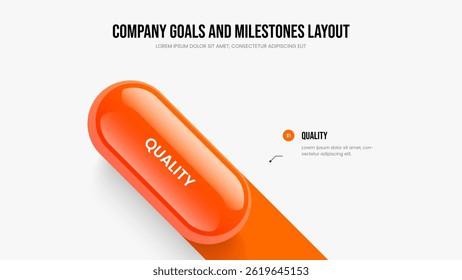 Professional Solution 1 Element Diagram Frame Layout. Enterprise Review Slide Template Vector Illustration. Product Performance One Option Infographic Slideshow Design.