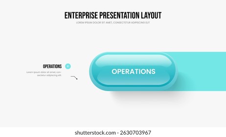 Professional Solution 1 Option Diagram Slide Design. Marketing Showcase One Element Infographic Slideshow Template. Financial Forecast Presentation Layout Vector Illustration.