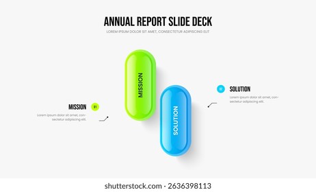 Professional Solution 2 Step Infographic Frame Template. Modern Overview Two Element Diagram Slide Design. Service Development Presentation Layout Vector Illustration.