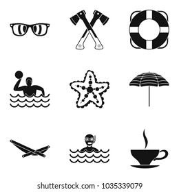 Professional sport icons set. Simple set of 9 professional sport vector icons for web isolated on white background