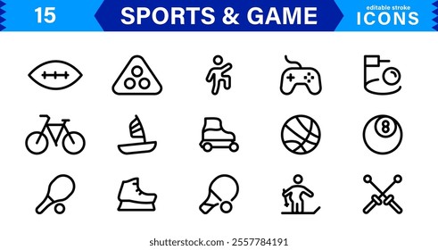 Professional Sports Icon Collection - High-Quality Icons for Teams, Events, and Fitness Projects