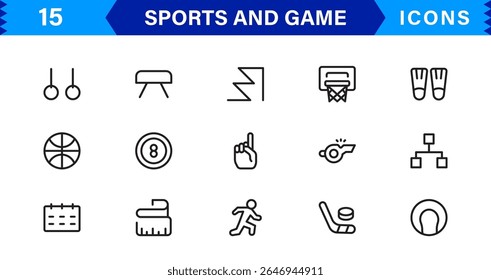 Professional Sports Icon Collection - High-Quality Icons for Teams, Events, and Fitness Projects