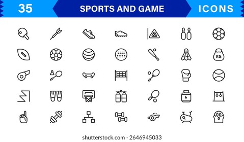 Professional Sports Icon Collection - High-Quality Icons for Teams, Events, and Fitness Projects