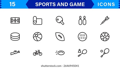 Professional Sports Icon Collection - High-Quality Icons for Teams, Events, and Fitness Projects