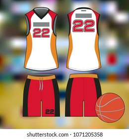 Professional sports uniform for basketball. Isolated image.