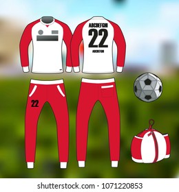 Professional sports uniform for football. Isolated image.