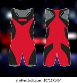 A professional sports uniform for Greco-Roman wrestling. Isolated image.