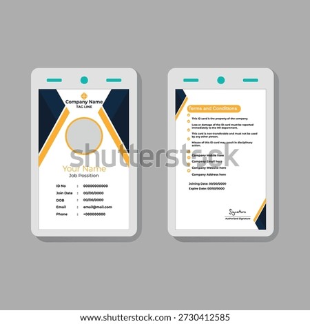 Professional Staff ID Card Template for Corporate Office Use