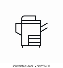 Vector profesional del signo del icono del escáner de la impresora del soporte