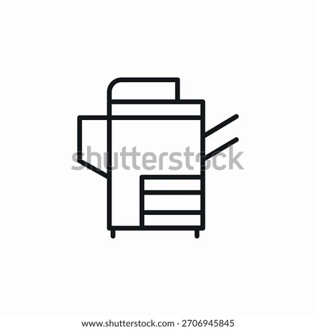 professional stand printer scaner icon sign vector
