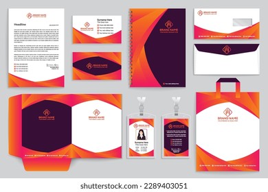 Professional stationery mockup template design