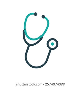 Professional Stethoscope Vector Illustration Design for Medical Projects on White Background 