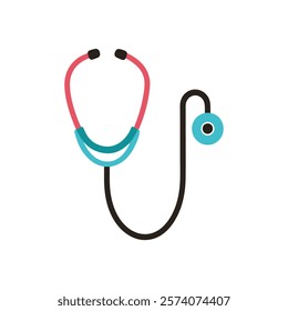 Professional Stethoscope Vector Illustration Design for Medical Projects on White Background 