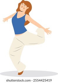 Professional Street Dancer People Character. Flat Vector Illustration.